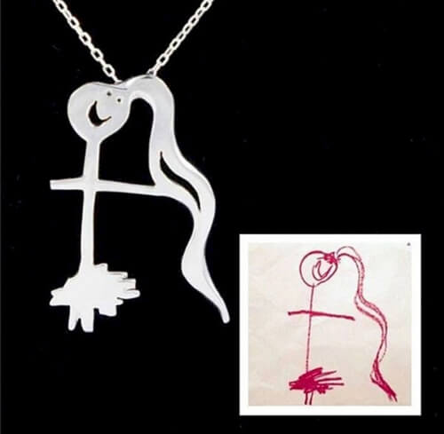 Ζωγραφιές παιδιών που μετατρέπονται σε κόσμημα