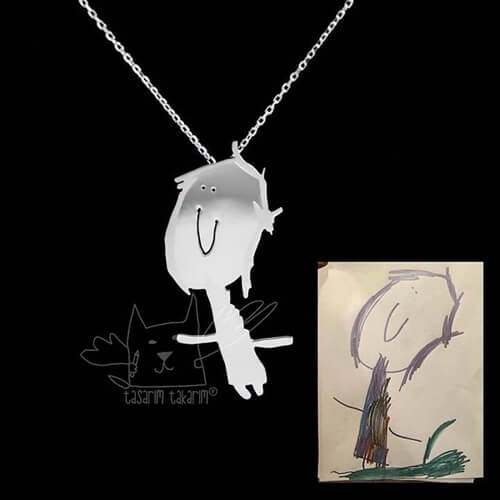 Ζωγραφιές παιδιών που μετατρέπονται σε κόσμημα