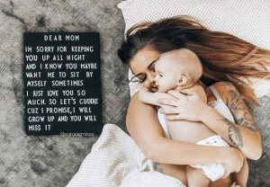 Αγαπημένη μαμά μου. Σύντομα θα μεγαλώσω και δε θα σε χρειάζομαι τόσο πολύ όσο τώρα.